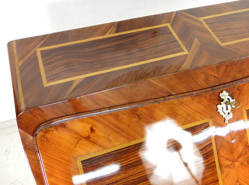 Louis XV Sloping Desk Rosewood Marquetry Rosewood Bronze XVIIIth