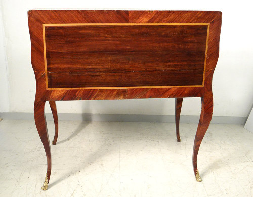 Louis XV Sloping Desk Rosewood Marquetry Rosewood Bronze XVIIIth