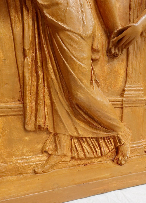 Sculpture Haut-Relief en Plâtre, « Danseuses de Borghèse » – XIXe