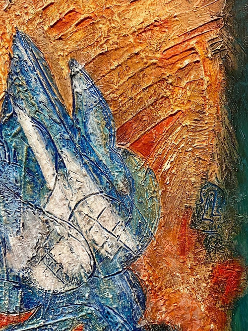 Louis Donnet Dit L.D. BJORN (1907-1989), Tableau Composition Abstraite Des Années 1950.