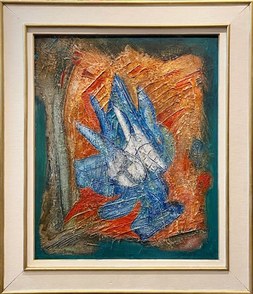 Louis Donnet Dit L.D. BJORN (1907-1989), Tableau Composition Abstraite Des Années 1950.