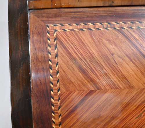 Exceptionnel Bureau Cylindre Vitrine en Bois Précieux – Fin XVIIIe