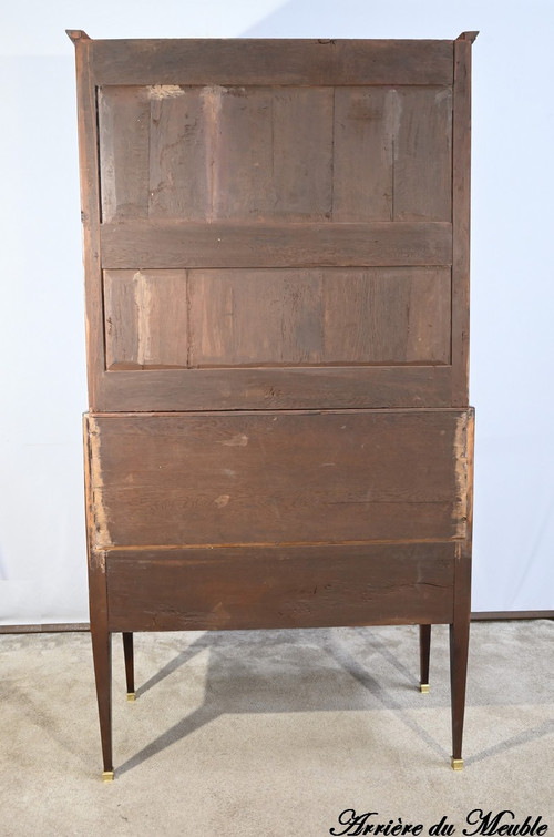 Exceptionnel Bureau Cylindre Vitrine en Bois Précieux – Fin XVIIIe