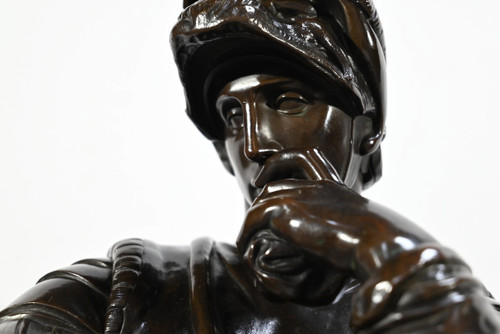 Bronze « Laurent de Médicis » d’après Michel Ange, école du XIXe – Milieu XIXe