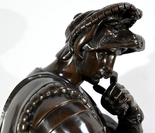 Bronze « Laurent de Médicis » d’après Michel Ange, école du XIXe – Milieu XIXe