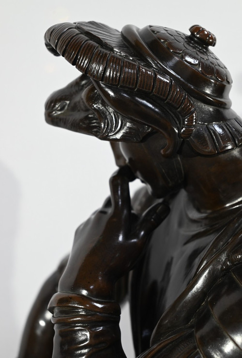 Bronze « Laurent de Médicis » d’après Michel Ange, école du XIXe – Milieu XIXe