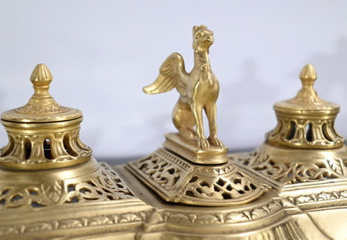 Calamaio in bronzo dorato – Fine XIX secolo