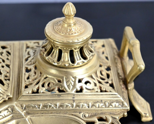 Calamaio in bronzo dorato – Fine XIX secolo