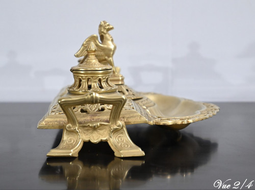 Calamaio in bronzo dorato – Fine XIX secolo