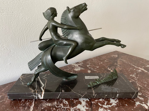 Art Deco Amazon Warrior Statue