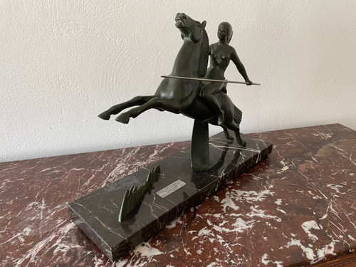 Art Deco Amazon Warrior Statue