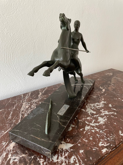 Art Deco Amazon Warrior Statue