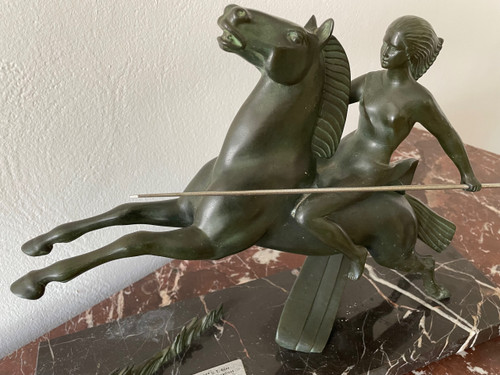 Art Deco Amazon Warrior Statue
