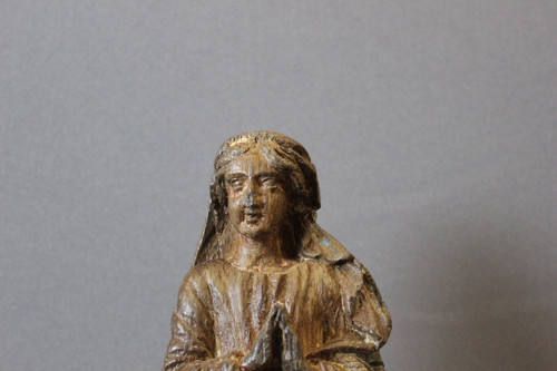 Sculpture De Sainte Catherine d'Alexandrie En Chêne XVIII