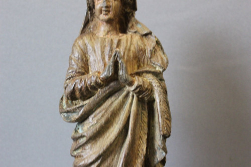 Sculpture De Sainte Catherine d'Alexandrie En Chêne XVIII