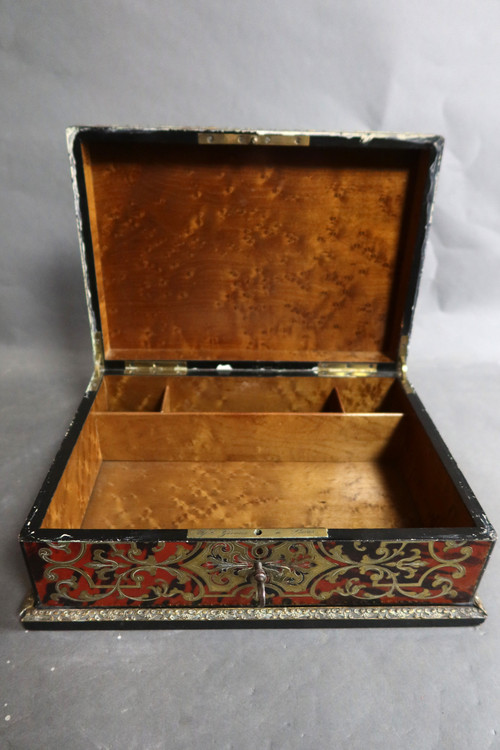 Boulle Style Marquetry Box Signed Alphonse Giroux