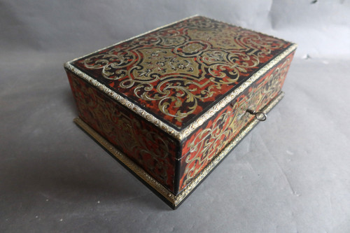 Boulle Style Marquetry Box Signed Alphonse Giroux