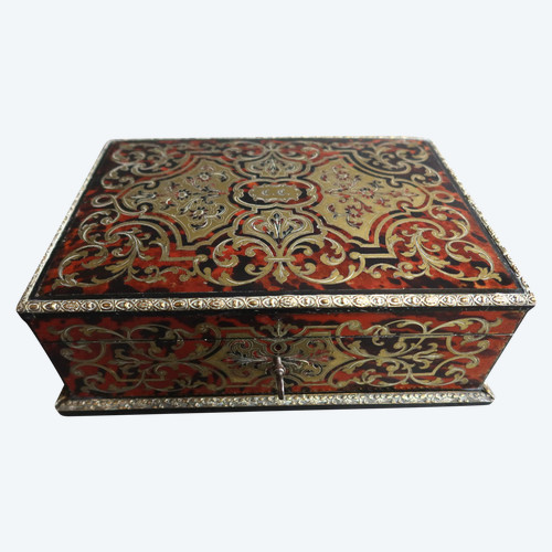 Boulle Style Marquetry Box Signed Alphonse Giroux