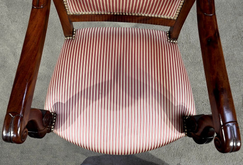 Poltrona in massello di Mogano Cubano, Periodo Restauro – Inizio XIX secolo