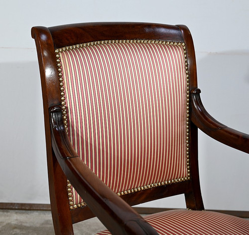 Poltrona in massello di Mogano Cubano, Periodo Restauro – Inizio XIX secolo
