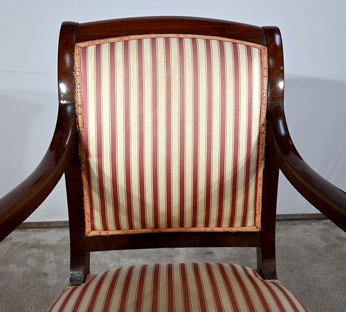 Coppia di Poltrone in Massello di Mogano Cubano, Periodo Restauro – Inizio XIX Secolo