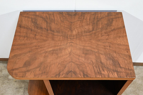 Small Walnut Bedside Table, Art Deco – 1920
