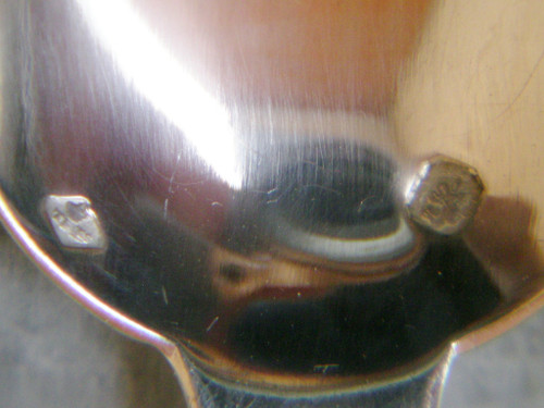 Schachtel mit 12 Mokkalöffeln aus massivem Silber von Têtard Frères