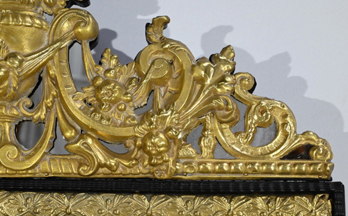 Specchio perlato in ottone, periodo Napoleone III – metà del XIX secolo