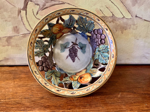 Art Malicorne earthenware basket
