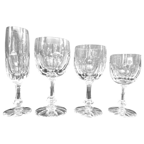 Daum France - Chinon Model Crystal Glasses Service 46 Pieces