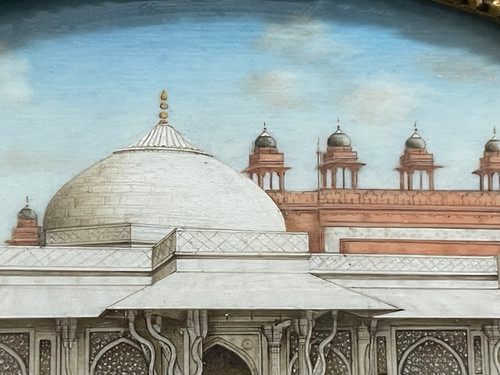 Miniatura - Veduta del mausoleo di Salim Chishti in India Fine XIX secolo