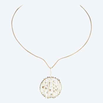 Collier torque Moderniste en Argent. Années 70