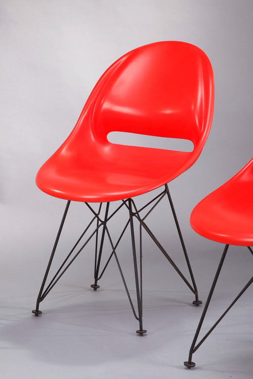 Set of four red seats