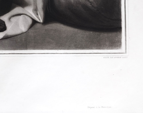 Etching Orientalist Engraving Slave Trader After Vernet Old Print