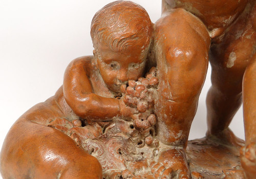 Grande Sculpture Carrier-Belleuse Terre Cuite Bacchanale Putti Dansant XIXè