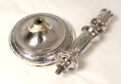 Coppia di candelieri Luigi XIV Torce comunitarie in argento e bronzo del XVII secolo