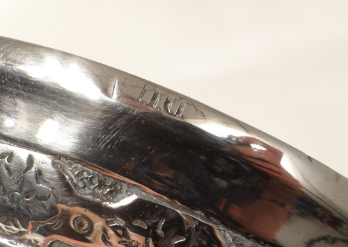 Coppia di candelieri Luigi XIV Torce comunitarie in argento e bronzo del XVII secolo