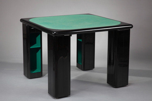 Tavolo da gioco e sedie di Pierluigi Molinari per Pozzi, Italia, 1970