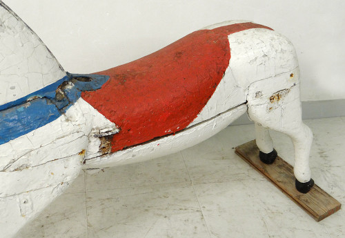 Cheval de Manège Carroussel Bois Sculpté Polychrome XIXème Siècle
