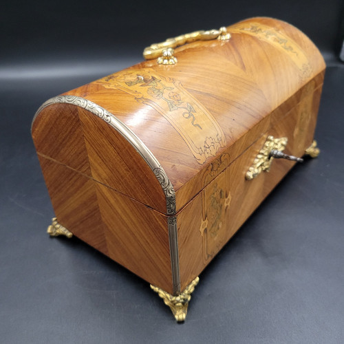 Antique Box French Jewelry Box Alph. Giroux Napoleon III 3 Victorian Wooden Box XIX Century marquetry