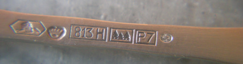 6 ravissantes cuillères en argent massif  (813H) et vermeil origine Finlande mi XXe