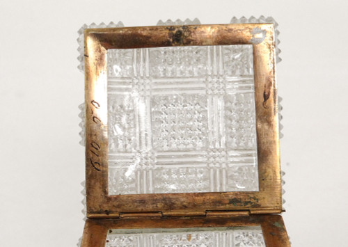Small Box Box Cut Crystal Flowers Foliage Charles X 19th Century