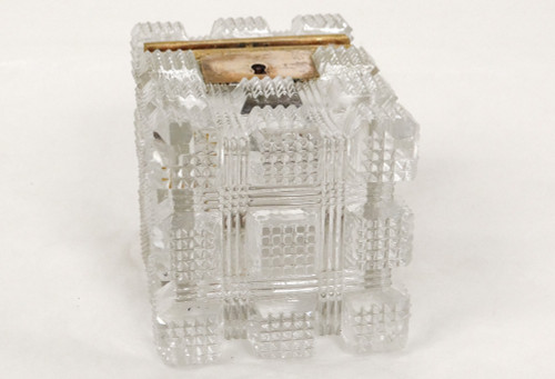 Small Box Box Cut Crystal Flowers Foliage Charles X 19th Century