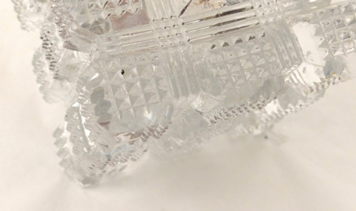 Small Box Box Cut Crystal Flowers Foliage Charles X 19th Century