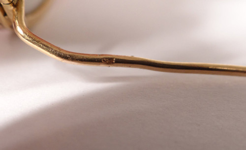 Miniatur Oval Perlmutt Porträt Adel XVIII. Brosche Massivgold 18K Emaille
