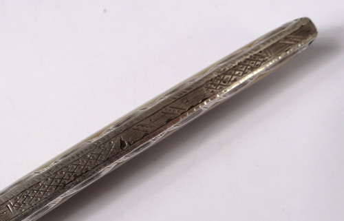 Reisemesser Klappmesser Perlmutt Massivsilber Duperray Galuchat Etui XVIII.