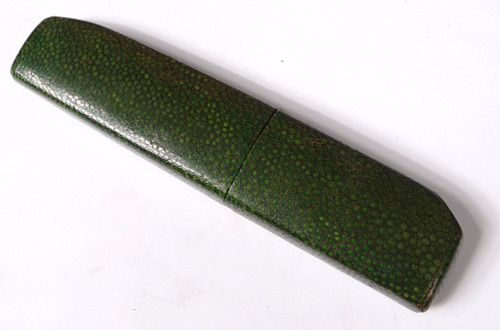 Reisemesser Klappmesser Perlmutt Massivsilber Duperray Galuchat Etui XVIII.