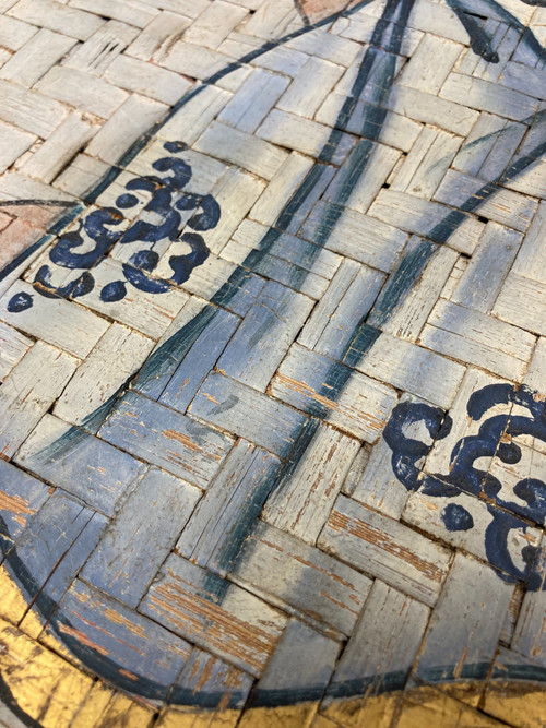 Grande dipinto cinese su pannello di bambù, XIX secolo, Cina