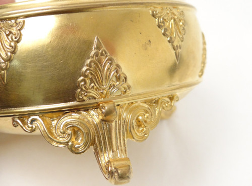 Scatola in bronzo dorato F.Barbedienne Fiori Palmette Napoleone III XIX secolo