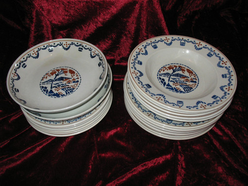 Part of Lunéville earthenware table service, Art Deco period